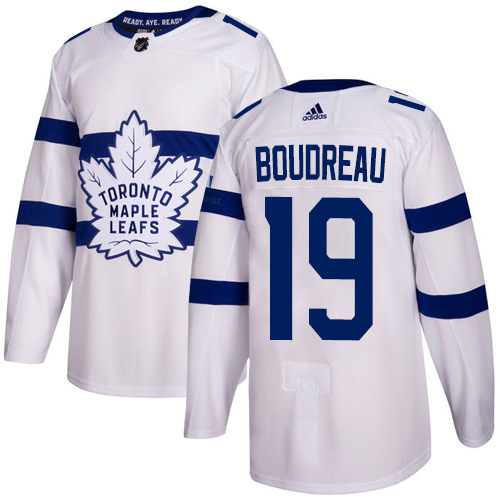 Adidas Maple Leafs #19 Bruce Boudreau White Authentic 2018 Stadium Series Stitched NHL Jersey